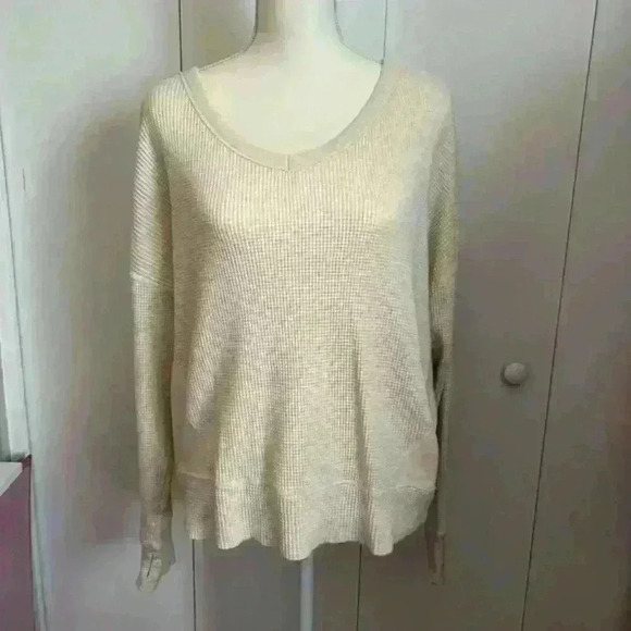 Arie long sleeve waffle sweater top - Picture 1 of 9